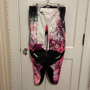 Fly Racing Kinetic Dirt Bike Pants Pink and Purple Sz 7/8 M